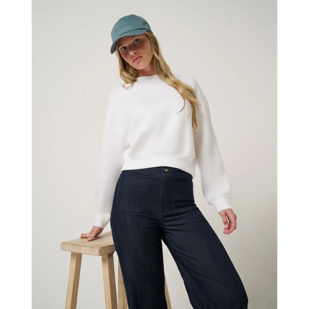 TravisMathew Women's Cloudscape Golf Pullover - Color: Pear Sorbet - Picture 4 of 4